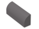 LEGO® Brick: Brick 1 x 4 x 1.333 with Curved Top 6191 | Color: Dark Stone Grey