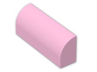 LEGO® Brick: Brick 1 x 4 x 1.333 with Curved Top 6191 | Color: Light Purple