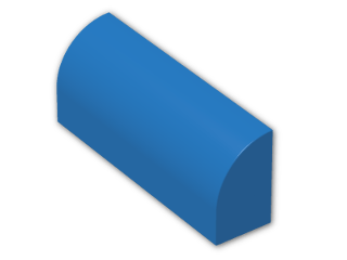 LEGO® Brick: Brick 1 x 4 x 1.333 with Curved Top 6191 | Color: Bright Blue