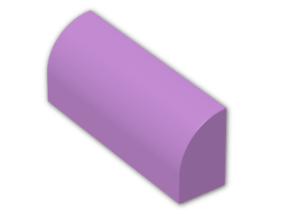 LEGO® Brick: Brick 1 x 4 x 1.333 with Curved Top 6191 | Color: Medium Lavender