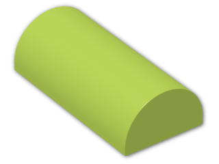 LEGO® Brick: Brick 2 x 4 with Curved Top 6192 | Color: Bright Yellowish Green
