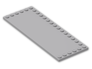 LEGO® Brick: Tile 6 x 16 with Studs on 3 Edges 6205 | Color: Medium Stone Grey