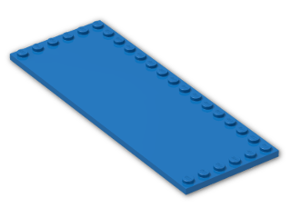 LEGO® Brick: Tile 6 x 16 with Studs on 3 Edges 6205 | Color: Bright Blue