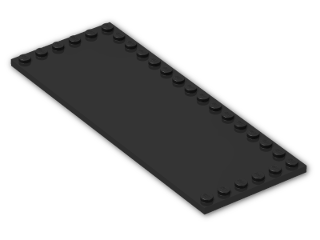 LEGO® Brick: Tile 6 x 16 with Studs on 3 Edges 6205 | Color: Black