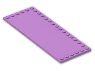 LEGO® Stein: Tile 6 x 16 with Studs on 3 Edges 6205 | Farbe: Medium Lavender