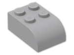 LEGO® Brick: Brick 2 x 3 with Curved Top 6215 | Color: Medium Stone Grey