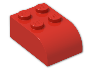 LEGO® Brick: Brick 2 x 3 with Curved Top 6215 | Color: Bright Red