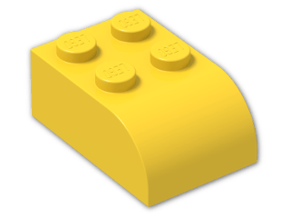 LEGO® Brick: Brick 2 x 3 with Curved Top 6215 | Color: Bright Yellow