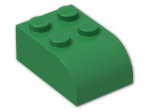 LEGO® Brick: Brick 2 x 3 with Curved Top 6215 | Color: Dark Green