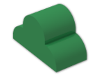 LEGO® Brick: Brick 2 x 4 x 2 with Curved Top 6216 | Color: Dark Green