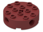 LEGO® Stein: Brick 4 x 4 Round with Holes 6222 | Farbe: New Dark Red