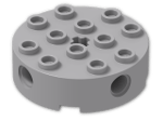 LEGO® Stein: Brick 4 x 4 Round with Holes 6222 | Farbe: Medium Stone Grey