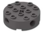 LEGO® Brick: Brick 4 x 4 Round with Holes 6222 | Color: Dark Stone Grey