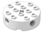 LEGO® Stein: Brick 4 x 4 Round with Holes 6222 | Farbe: White