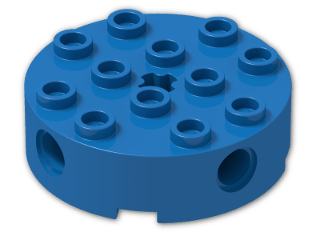 LEGO® Stein: Brick 4 x 4 Round with Holes 6222 | Farbe: Bright Blue