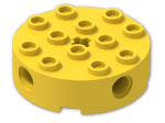 LEGO® Stein: Brick 4 x 4 Round with Holes 6222 | Farbe: Bright Yellow
