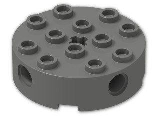 LEGO® Stein: Brick 4 x 4 Round with Holes 6222 | Farbe: Dark Grey