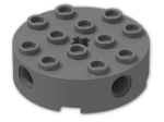 LEGO® Stein: Brick 4 x 4 Round with Holes 6222 | Farbe: Dark Grey