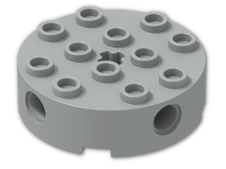 LEGO® Stein: Brick 4 x 4 Round with Holes 6222 | Farbe: Grey