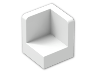 LEGO® Brick: Panel 1 x 1 x 1 Corner with Rounded Corners 6231 | Color: White