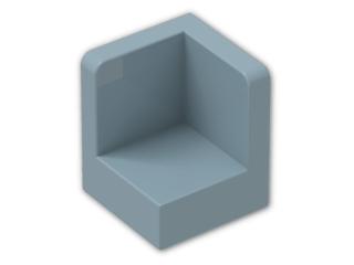 LEGO® Brick: Panel 1 x 1 x 1 Corner with Rounded Corners 6231 | Color: Light Royal Blue