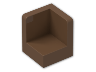 LEGO® Stein: Panel 1 x 1 x 1 Corner with Rounded Corners 6231 | Farbe: Brown