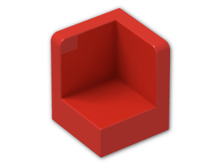 LEGO® Stein: Panel 1 x 1 x 1 Corner with Rounded Corners 6231 | Farbe: Bright Red