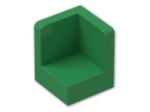 LEGO® Brick: Panel 1 x 1 x 1 Corner with Rounded Corners 6231 | Color: Dark Green