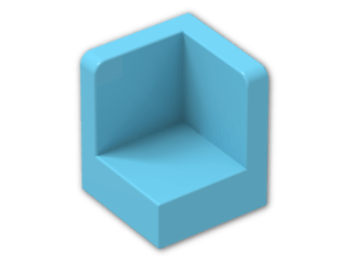 LEGO® Brick: Panel 1 x 1 x 1 Corner with Rounded Corners 6231 | Color: Medium Azur
