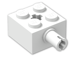 LEGO® Stein: Brick 2 x 2 with Pin and Axlehole 6232 | Farbe: White