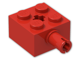 LEGO® Stein: Brick 2 x 2 with Pin and Axlehole 6232 | Farbe: Bright Red