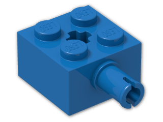 LEGO® Brick: Brick 2 x 2 with Pin and Axlehole 6232 | Color: Bright Blue