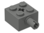 LEGO® Brick: Brick 2 x 2 with Pin and Axlehole 6232 | Color: Dark Grey
