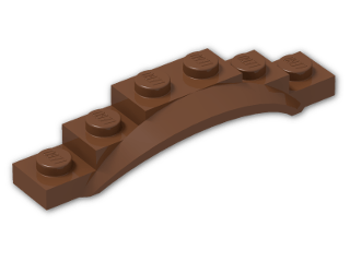 LEGO® Brick: Car Mudguard 6 x 1.5 x 1 with Arch 62361 | Color: Reddish Brown