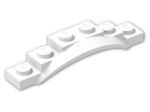 LEGO® Brick: Car Mudguard 6 x 1.5 x 1 with Arch 62361 | Color: White