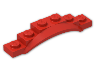 LEGO® Brick: Car Mudguard 6 x 1.5 x 1 with Arch 62361 | Color: Bright Red