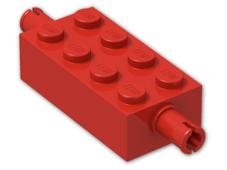 LEGO® Brick: Brick 2 x 4 with Pins 6249 | Color: Bright Red
