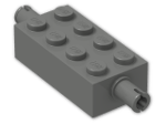 LEGO® Brick: Brick 2 x 4 with Pins 6249 | Color: Dark Grey