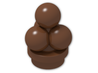 LEGO® Stein: Minifig Food Ice Cream Scoops 6254 | Farbe: Reddish Brown