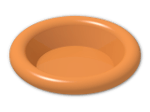 LEGO® Stein: Minifig Dinner Plate 6256 | Farbe: Bright Orange