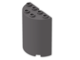 LEGO® Brick: Cylinder 2 x 4 x 4  6259 | Color: Dark Stone Grey