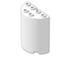 LEGO® Brick: Cylinder 2 x 4 x 4  6259 | Color: White