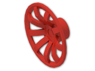 LEGO® Stein: Wheel Cover 9 Spoke for Wheel 14 x 17 62701 | Farbe: Bright Red