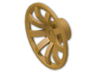 LEGO® Stein: Wheel Cover 9 Spoke for Wheel 14 x 17 62701 | Farbe: Warm Gold