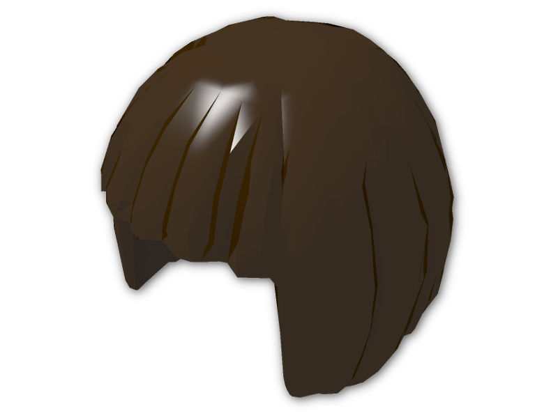 Minifig Hair Short Bob Cut 62711 Dark Brown