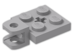 LEGO® Stein: Plate 2 x 2 with Square Towball Socket and Axlehole 63082 | Farbe: Medium Stone Grey