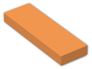 LEGO® Brick: Tile 1 x 3 with Groove 63864 | Color: Bright Orange