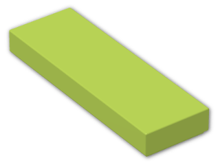 LEGO® Brick: Tile 1 x 3 with Groove 63864 | Color: Bright Yellowish Green