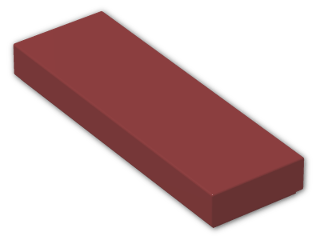 LEGO® Brick: Tile 1 x 3 with Groove 63864 | Color: New Dark Red
