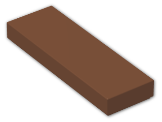 LEGO® Brick: Tile 1 x 3 with Groove 63864 | Color: Reddish Brown